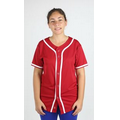 Ladies' MVPDri Full Button Front Jersey with Piping